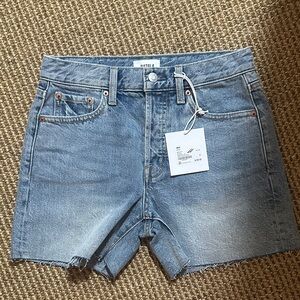 Brand new with tags Pistola Light Blue Frayed Shorts mid thigh cool girl